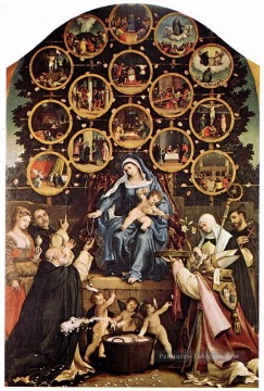  madonna - Madone du Rosaire 1539 Renaissance Lorenzo Lotto